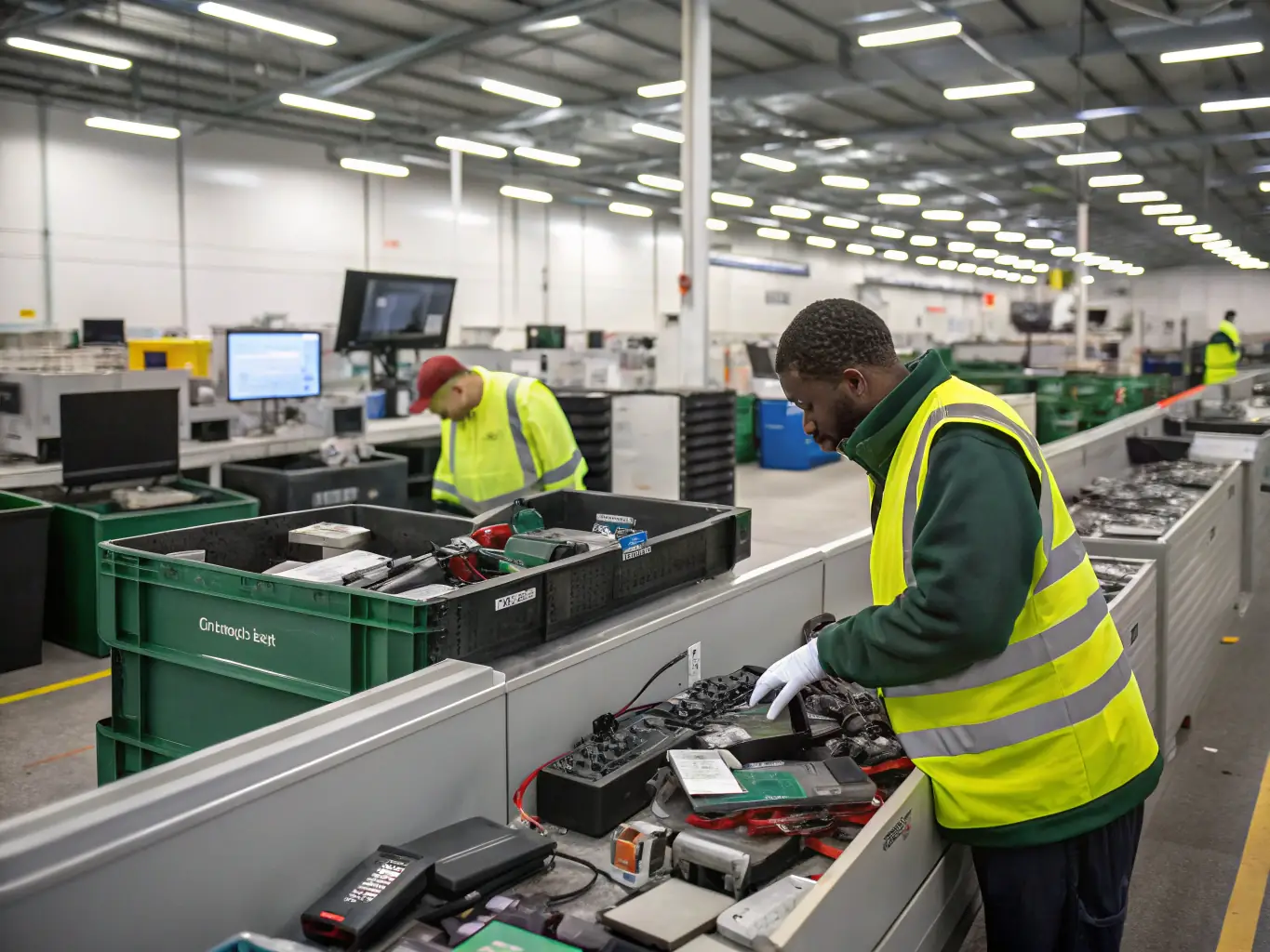 A waste management facility implementing sustainable practices, demonstrating ISO 14001 implementation for environmental management.
